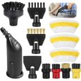 thumbnail image 1 of 12-piece Accessory Set Suitable for Kärcher Steam Cleaner - SC1 SC2 SC3 SC4 SC5 - Round Brushes & Nozzles - Microfiber Cloths - Replacement Parts - Color-coded, 1 of 6