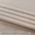 thumbnail image 5 of GlowSol 72"Wx84"L Shower Curtain with Hooks Flax Linen Like 240GSM Heavy Weight Modern Farmhouse Fabric Bath Shower Curtain Hotel Luxury Washable, Taupe, 1 Set, 5 of 7