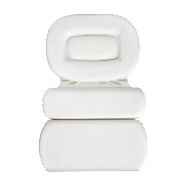 Almohada de baño de esponja de tres pliegues, almohada de bañera, almohada de bañera suave, antideslizante, reutilizable, reposacabezas portátil para