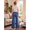 thumbnail image 4 of DOKOTOO Jeans for Women High Waisted Wide Leg Jeans with Ruffle Hem Trendy Stretchy Denim Loose Pants Straight Leg (Plus Sizes Available), 4 of 12