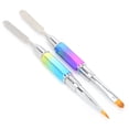 thumbnail image 1 of Pincel para gel de Uñas Jadeshay 2 piezas Pincel de doble punta para decoración de Uñas con gel UV, 1 of 14