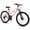 Pink, variant on 26 inch Women Mountain Bike, 21 Speeds Mountain Bicycle with Steel Frame, Dual Disc Brakes and 100mm Front Suspension, MTB Bike for Urban Trail Snow Commuter, White