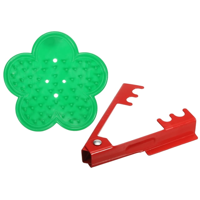 Herramienta deshojadora de espinas de rosa Uxcell, herramienta para quitar espinas de rosa, herramienta para deshojar hojas, 2 piezas, verde y rojo