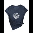 thumbnail image 2 of Camiseta de Mujer con Cuello en V y Temática Natural para Espíritus y Almas Errantes. Azul Marino XL, 2 of 4