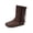 Brown, variant on EliteGoogv Unisex Mid Calf Boots Lace Up Round Toe Flat Short Boots For Men Women Casual Walking Shoes Brown US:12