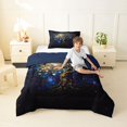 thumbnail image 4 of Homewish Watercolor Nature Tree Twin Comforter Sets,Navy Stars Galaxy Bedding Set,Navy Blue Reversible,2-Piece,1 Comforter and 1 Pillowcase, 4 of 7