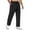 Black, variant on Men's Cotton Yoga Sweatpants Exercise Pants Open Bottom Athletic Lounge Pants Loose Male Sweat Pants with Pockets