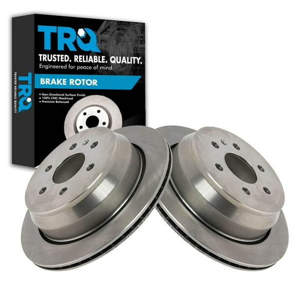 TRQ Rear Brake Rotors Set Vented Fits Select 2015-2021 Chevrolet Colorado GMC Canyon