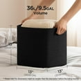 thumbnail image 4 of Cube Storage Bins Set of 4, 13inch Cube Baskets Organizer for Nursery, Square Cotton Rope Baskets for Shelves Organizing, Kids Toy, Closet Storage, Black, 4 of 14