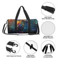 thumbnail image 4 of Fotbe Neon Seahorse Underwater Realm Bolsa Deportiva de Lona Plegable con Estampado, Bolsa de Gimnasio con Bolsillo Seco/Húmedo, Bolsa de Viaje Ultraligera de Gran Capacidad, 4 of 6