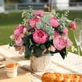 thumbnail image 6 of 4 Bundles Peonies Artificial Flowers Fake Flowers Bouquets for Home Wedding Decoration Table Centerpiece Party Bridal Floral Arrangements, 6 of 6