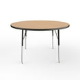 thumbnail image 3 of ECR4Kids 48in Round Premium Thermo-Fused Adjustable Activity Table Maple/Black/Black - Standard Swivel, 3 of 3