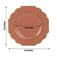 thumbnail image 4 of Balsa Circle 10 Terracotta 8" Disposable Baroque Plastic Dessert Plates Gold Rim, 4 of 8