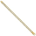 thumbnail image 2 of Primal Gold 14 Karat Two-tone 7.5mm Fancy Link Bracelet, 2 of 6