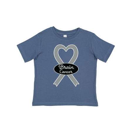 

Inktastic Brain Cancer Awareness Heart Ribbon Gift Toddler Boy or Toddler Girl T-Shirt