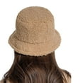 thumbnail image 4 of Bucket Hats Winter Bucket Vintage Cloche Warm Faux Wool Outdoor Fisherman Cap Caps Gifts, 4 of 5