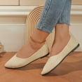 thumbnail image 6 of Tao Tao Womens Knit Ballet Flats Ladies Comfortable Pointed-Toe Dressy Shoes Casual Soft Flat Shoes Ballerina Walking Flats Shoes Beige 37, 6 of 9