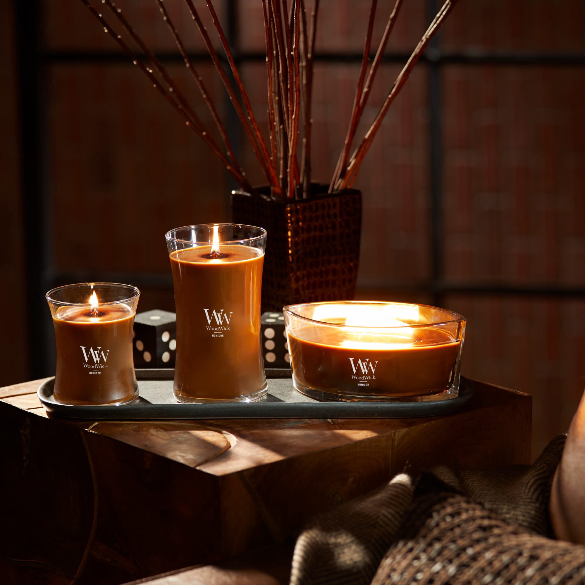 WoodWick Humidor Large Hourglass Candle