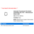 thumbnail image 2 of Automatic Transmission Pan Gasket - Compatible with 1978 - 1980 American Motors AMX 1979, 2 of 2