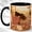 Black, variant on Friendship Coffee Mug, Bestie Gift Mug for Women, Two Girls Cozy Sunshine Room Design, Sunflower Teddy Bear Art, Ceramic 11 Oz Cup