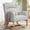 Light Grey, variant on Rocking Chair Nursery, Nursing Rocking Chairs for Mom Nursery, Comfy Wingback Glider Rocking Armchair with Foot Rest and Side Pocket for Nursery Living Room Bedroom, Light Grey
