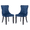 Blue, variant on Tcbosik Velvet Dining Chairs Set of 2, Modern Upholstered Side Chair with Button Tufted Back and Solid Wood Legs, Easy Assembly, Beige