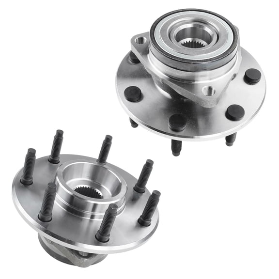 Detroit Axle - 4x4 Front Wheel Hub & Bearing Assembly Replacement for F150 F250 7 Lug W/ 2-Wheel ABS - 2pc Set