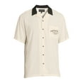 thumbnail image 5 of No Boundaries Men's & Big Men's Bowling Shirt with Short Sleeves, Sizes XS-3XL, 5 of 5