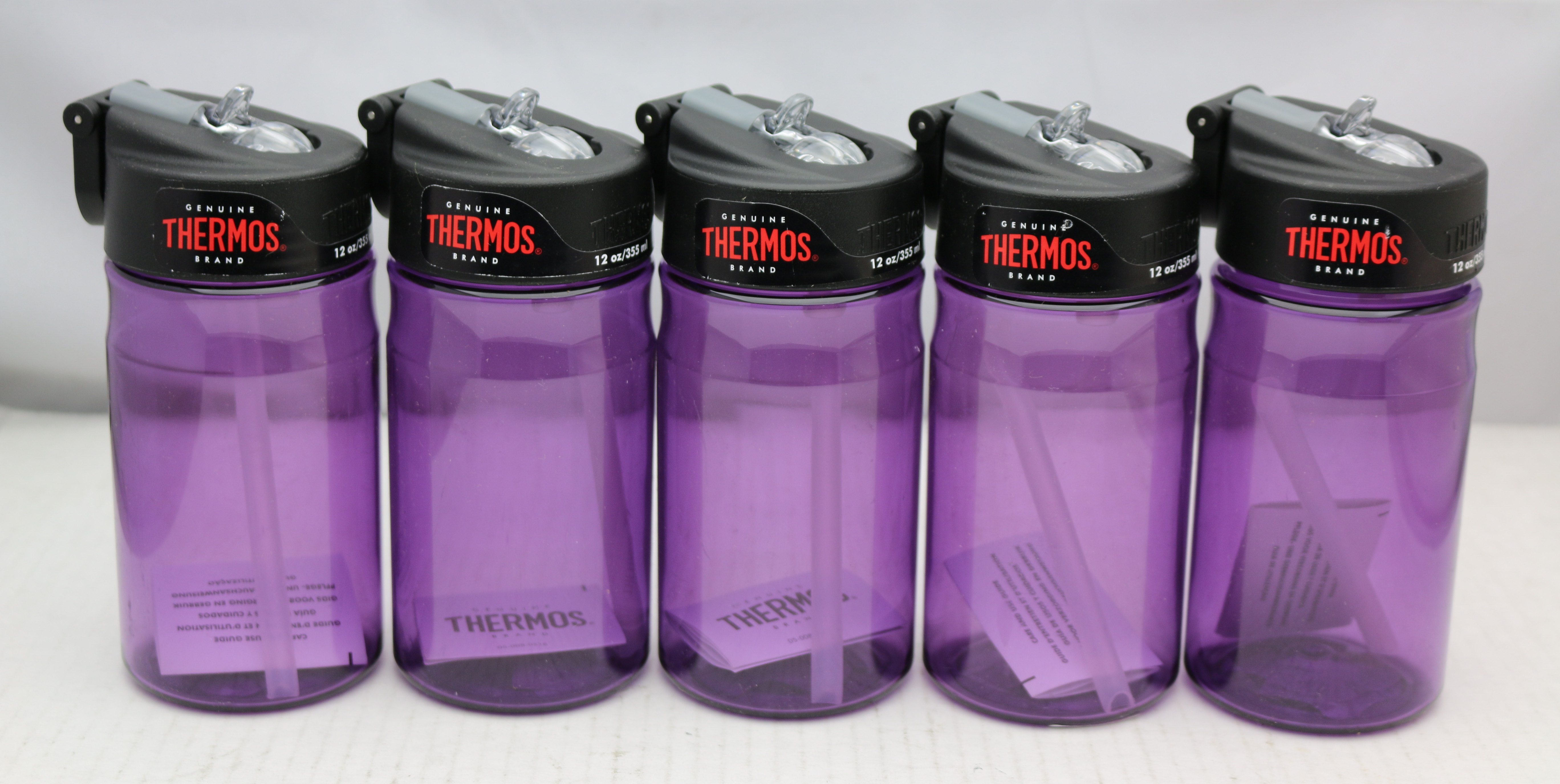 (5x) Thermos 12 Ounce Tritan Hydration Bottle, Purple