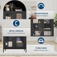 thumbnail image 7 of EastVita 73 Inch Arched Metal Storage Cabinet with Glass Door2 Adjustable Shelves Black​​, 7 of 7