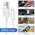 thumbnail image 6 of Chargers 3Pack 3 Feet Fast Charging USB Power Charge & Sync Cable Cord Compatible with iPhone 14 13 Pro Max 12 11 Pro XR XS MAX X iPhone 8 8Plus 7 7 Plus 6S 6S Plus 6 Plus 5 SE & More, 6 of 6