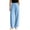 Sky Blue, variant on LIaqionyy Women Pants Elastic Waist Casual Wide Leg Lightweight Sweatpants Trousers Fashion Outfits with Pockets
