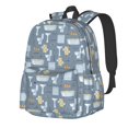 thumbnail image 1 of Disketp Blue Bathroom Mochila Escolar de Gran Capacidad y Peso Ligero, Mochila de Viaje Ideal para Escuela, Trabajo y Uso Diario, Cómoda y con Estilo, 1 of 8