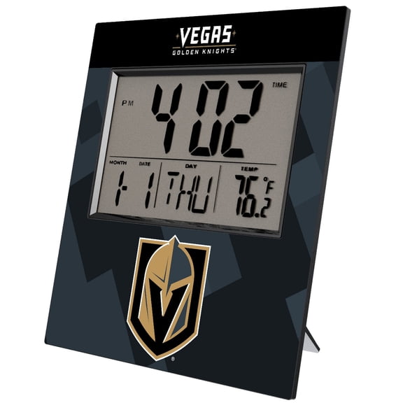 Keyscaper Vegas Golden Knights Color Block Digital Desk Clock
