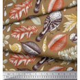 thumbnail image 3 of Soimoi Moss Georgette Fabric Bird & Leaves Printed Fabric 1 Yard 42 Inch Wide, 3 of 3
