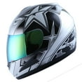 thumbnail image 1 of Motorcycle Full Face Helmet HJM A110 Adult Racing Star Silver, 1 of 5