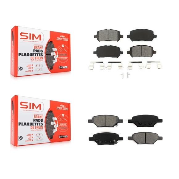 SIM Front Rear Semi-Metallic Brake Pads Kit for Car Pontiac G5 Pursuit KSM-100438