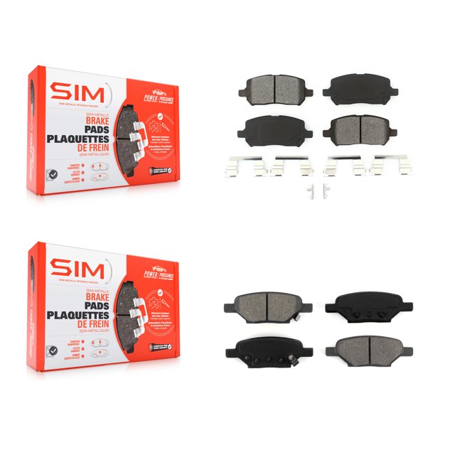 SIM Front Rear Semi-Metallic Brake Pads Kit for Car Pontiac G5 Pursuit KSM-100438