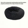 thumbnail image 6 of Calming Dog Bed for Small Medium Dogs - Donut Washable Medium Pet Bed, Anti-Slip Round Fluffy Plush Faux Fur Cat Bed, Black, 6 of 8