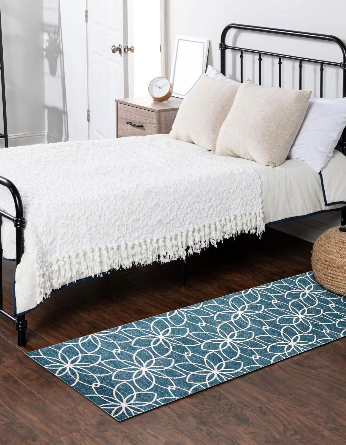 ECARPET Washable Floral Area Rug & Runner for Bedroom, Living Room, Kids Hallway