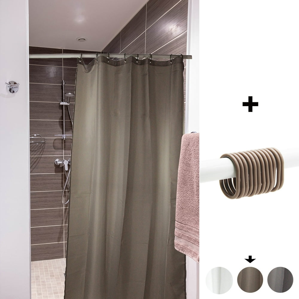 Mildew Resistant Small Stall Shower Curtain Liner Narrow Size 48 W x 72