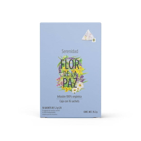 Té Flor de la Paz serenidad 16 bolsitas con 1.2 g c/u