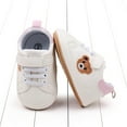 thumbnail image 6 of Michellecmm Baby Girl Boy Shoes Bear Patch Tie-Up First Walking Shoes Rubber Sole Casual Shoes for Spring Fall, 6 of 9