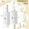 2 Pieces Sliding Door Lock Rectangle Patio Door Lock Keyed for Glass ...