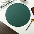 thumbnail image 5 of Iumwxz Round Synthetic Leather Placemat Black 15x15 Inches Double Thickened for Insulation and Table Protection Non Slip and Easy to Clean for Kitchen or Cafe Use, 5 of 7