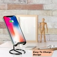 thumbnail image 5 of Cell Phone Stand for Desk, Cute Metal Black Cell Phone Stand Holder Desk Accessories, Compatible with All Mobile Phones, iPhone, Switch, iPad, 5 of 14