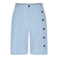 thumbnail image 4 of pstuiky Hombres bajos, Pantalones cortos de verano para hombre, cómodos, con bolsillos y cintura elástica Pantalones cortos cargo, 4 of 7