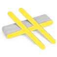 thumbnail image 1 of Paquete de 25 limas de uñas, tableros de esmeril de grano 100/180 para uñas naturales, de gel y acrílicas, kit lavable de doble cara, color amarillo, 1 of 6