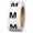 White M, variant on Paper Size Marking Stickers Roll for Clothing and Home Use, Durable Labels for Organizing Wardrobe and Retail Stores, Easy Peel and Stick, White M