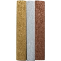 Extra Fine Crepe Paper 3/Pkg-Metallic